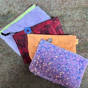 Ipsy Cosmetic Bags Set - Purple, Red, Orange